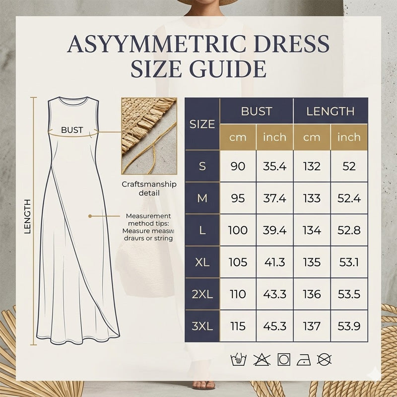 Chic Asymmetrical Sleeveless Maxi Dress