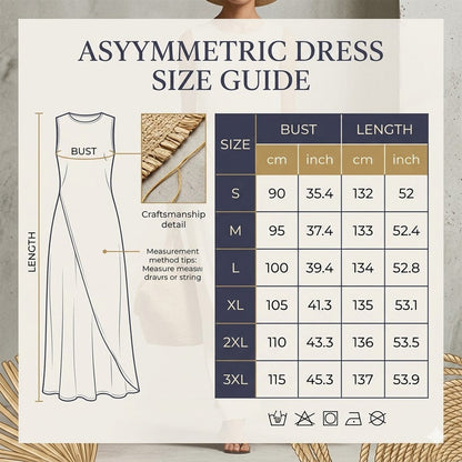Chic Asymmetrical Sleeveless Maxi Dress