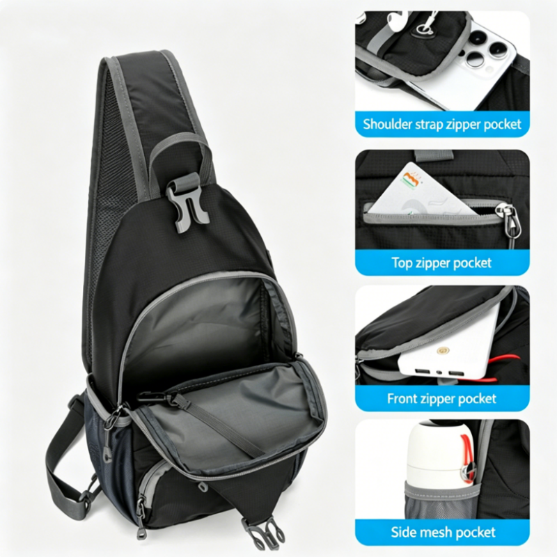 🎒 LIMITED-TIME 50% OFF! ✨ Unisex Outdoor Sling Bag – Multi-Pocket, Water-Resistant, Breathable Back 🌦️