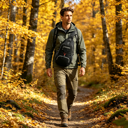 🎒 LIMITED-TIME 50% OFF! ✨ Unisex Outdoor Sling Bag – Multi-Pocket, Water-Resistant, Breathable Back 🌦️