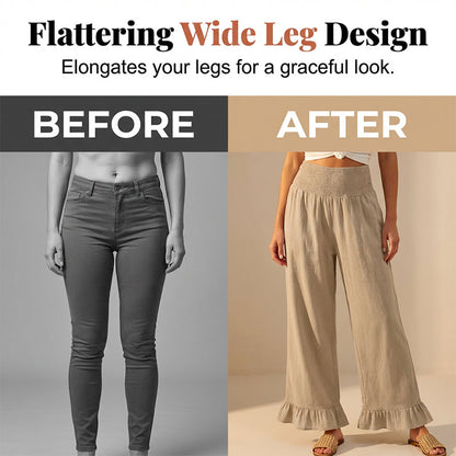 💕Limited Sale 50% OFF💕Boho Style Ruffle Trim Lounge Pants for Women
