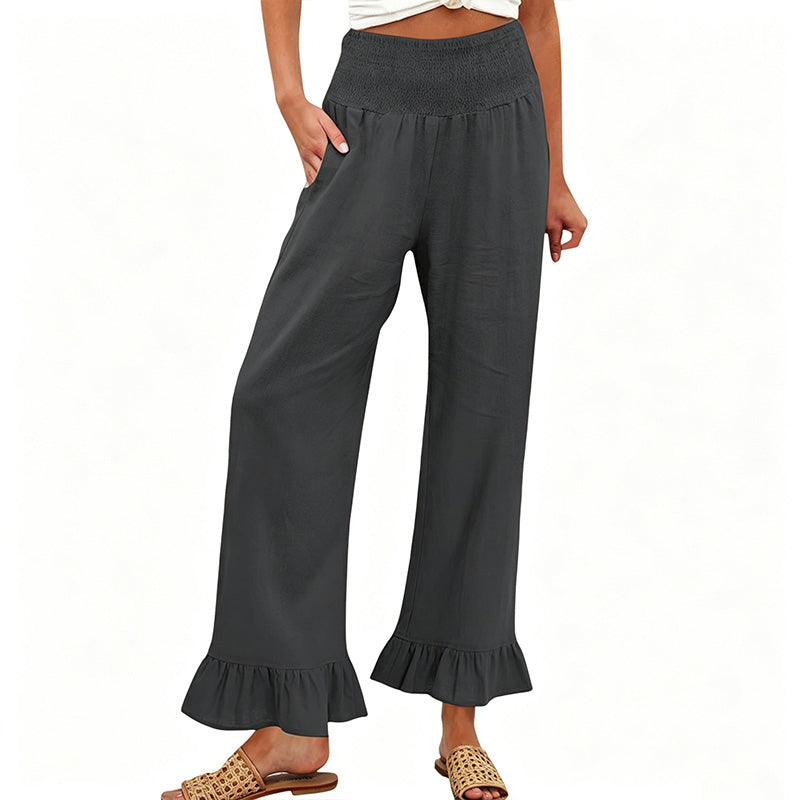 💕Limited Sale 50% OFF💕Boho Style Ruffle Trim Lounge Pants for Women