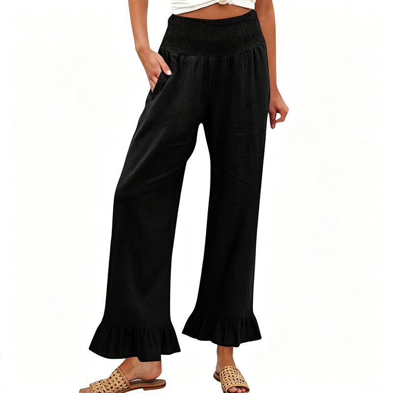 💕Limited Sale 50% OFF💕Boho Style Ruffle Trim Lounge Pants for Women