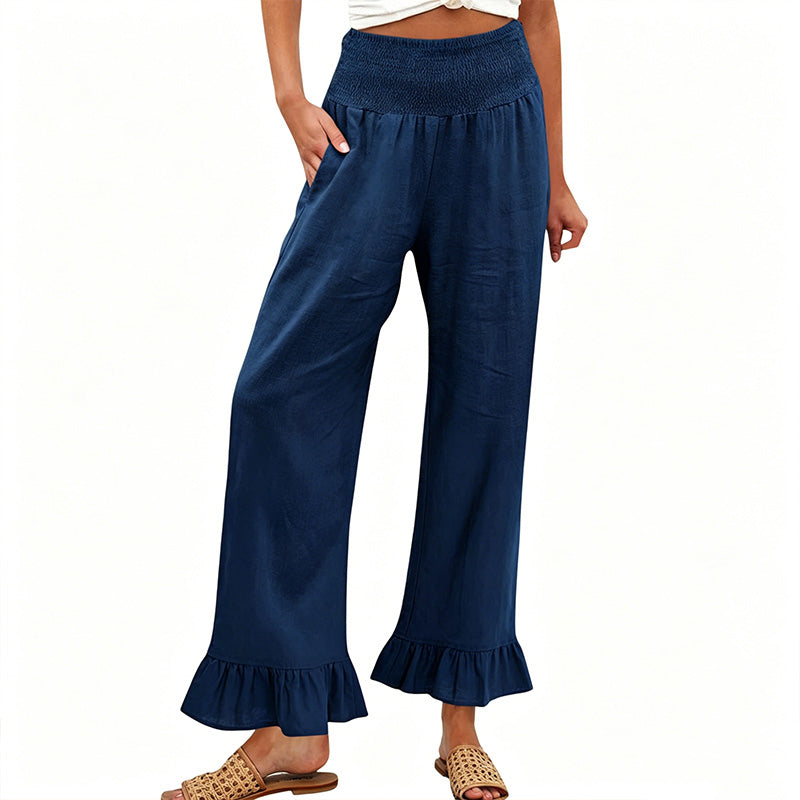 💕Limited Sale 50% OFF💕Boho Style Ruffle Trim Lounge Pants for Women