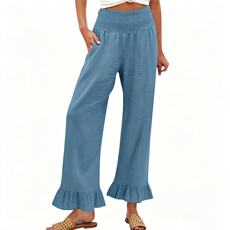 💕Limited Sale 50% OFF💕Boho Style Ruffle Trim Lounge Pants for Women