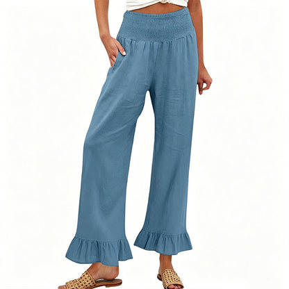 💕Limited Sale 50% OFF💕Boho Style Ruffle Trim Lounge Pants for Women