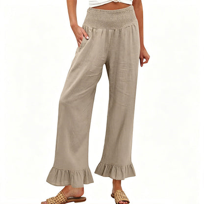 💕Limited Sale 50% OFF💕Boho Style Ruffle Trim Lounge Pants for Women