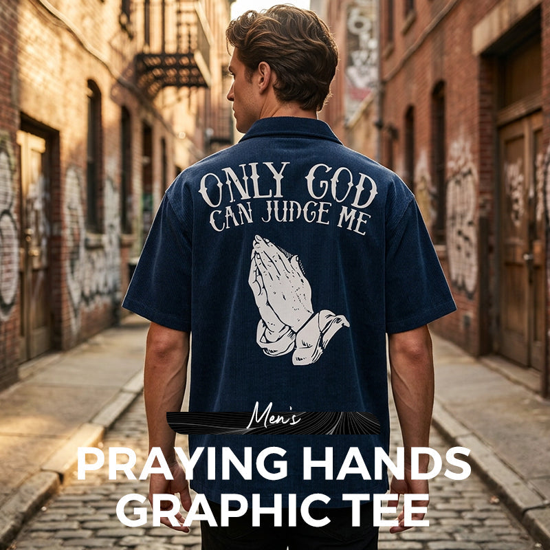 🎁2026 New Arrivals 50% OFF💥Men's Praying Hands Graphic Tee – Cotton, Casual, Symbolic, Versatile ✨
