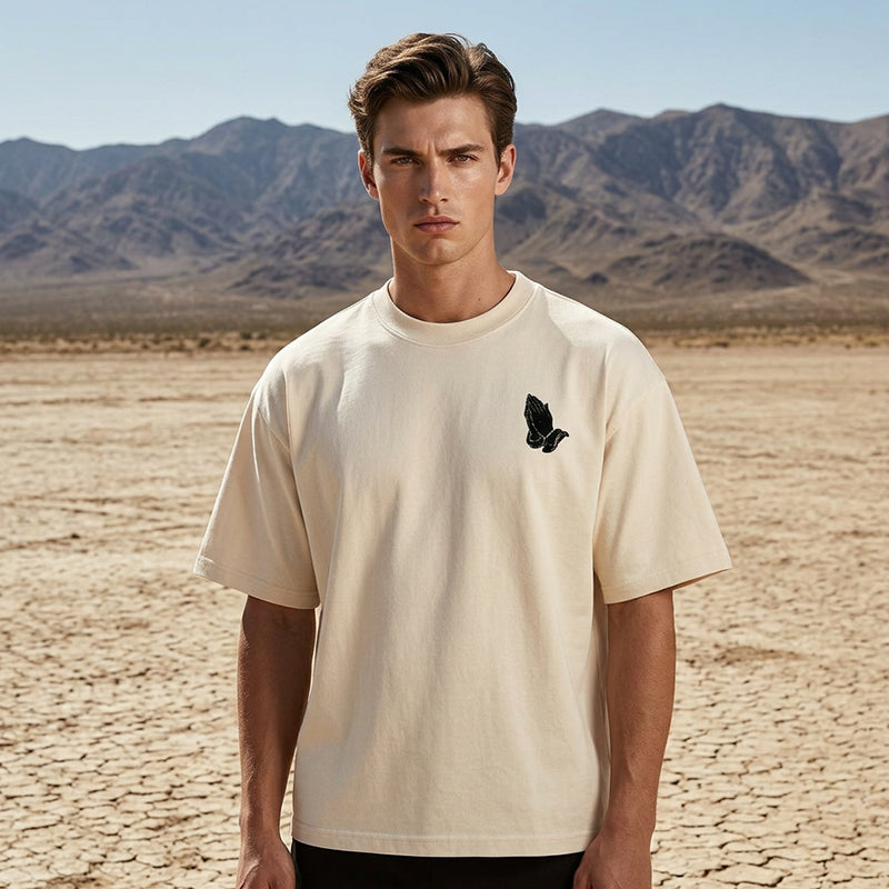 🎁2026 New Arrivals 50% OFF💥Men's Praying Hands Graphic Tee – Cotton, Casual, Symbolic, Versatile ✨