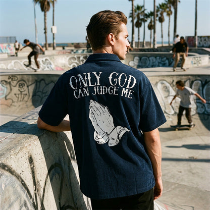 🎁2026 New Arrivals 50% OFF💥Men's Praying Hands Graphic Tee – Cotton, Casual, Symbolic, Versatile ✨
