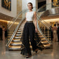 ⏳Limited-time 50% off⏰Elegant Flowy Wide-Leg Pants with Gold Trim👖