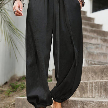 👖 LIMITED-TIME 50% OFF! ✨ Men's Harem Pants – Loose Fit, Elastic Ankles, Tie-Waist, Cotton Blend 🧘‍♂️