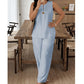 Minimalist Sleeveless Top & Wide-Leg Pants