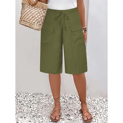 Women's Casual Drawstring Capri Shorts