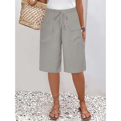 Women's Casual Drawstring Capri Shorts