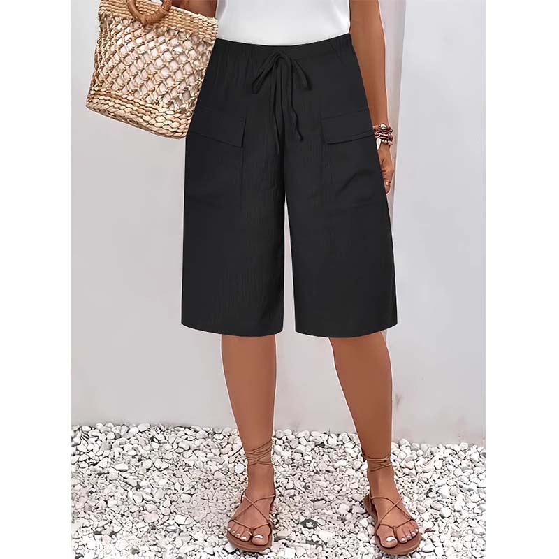 Women's Casual Drawstring Capri Shorts