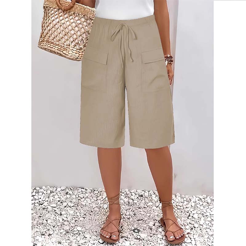 Women's Casual Drawstring Capri Shorts
