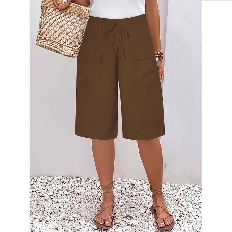 Women's Casual Drawstring Capri Shorts