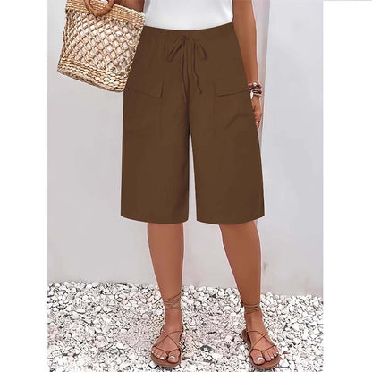 Women's Casual Drawstring Capri Shorts