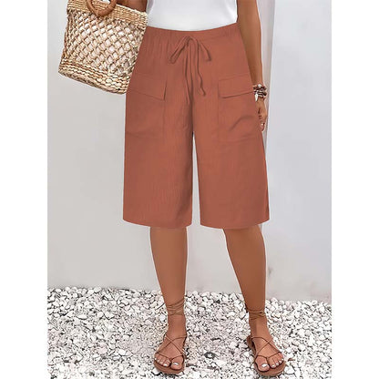 Women's Casual Drawstring Capri Shorts