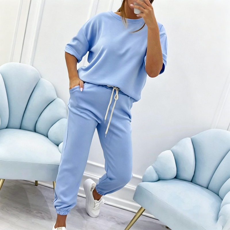 💥NEW HOT SALE💥Women's Casual Short Sleeve Top & Pants Set