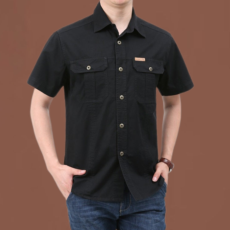 Limited Offer! ✨Men's Casual Cotton Short-sleeved Shirt👔Comfortable & Breathable!