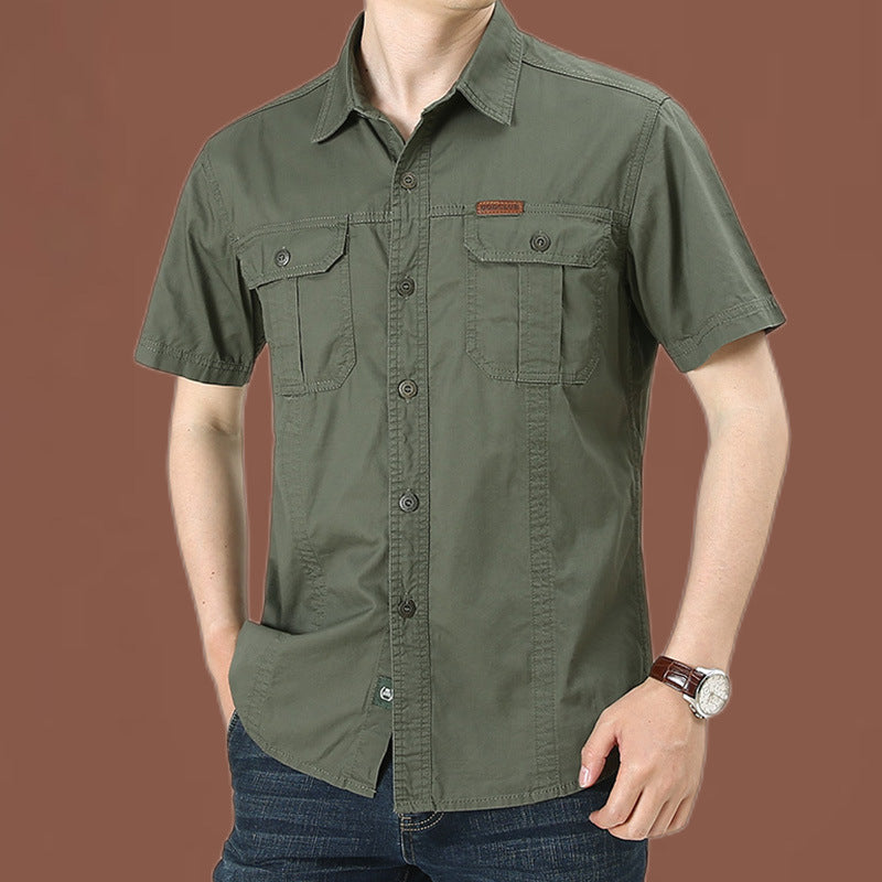Limited Offer! ✨Men's Casual Cotton Short-sleeved Shirt👔Comfortable & Breathable!