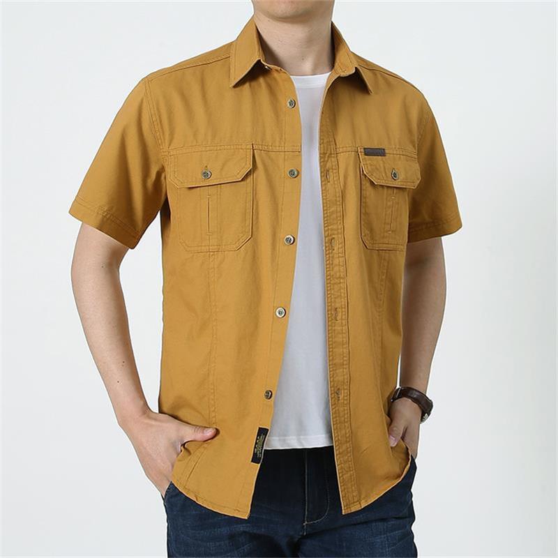 Limited Offer! ✨Men's Casual Cotton Short-sleeved Shirt👔Comfortable & Breathable!