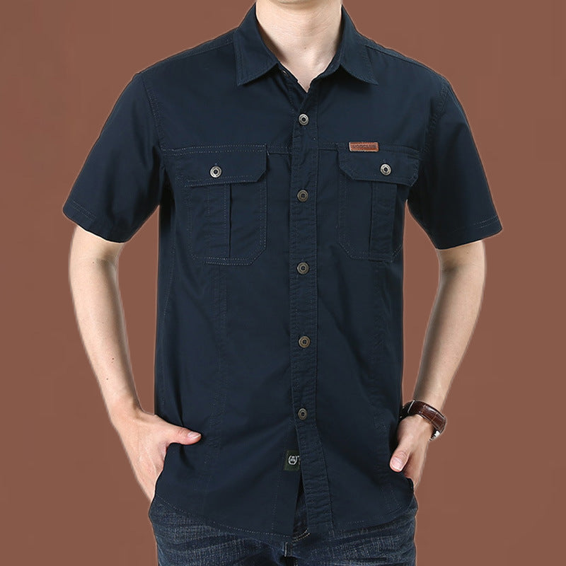 Limited Offer! ✨Men's Casual Cotton Short-sleeved Shirt👔Comfortable & Breathable!