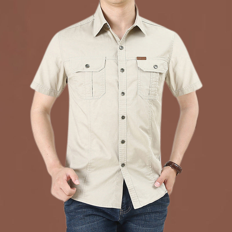 Limited Offer! ✨Men's Casual Cotton Short-sleeved Shirt👔Comfortable & Breathable!