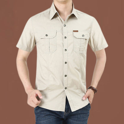 Limited Offer! ✨Men's Casual Cotton Short-sleeved Shirt👔Comfortable & Breathable!