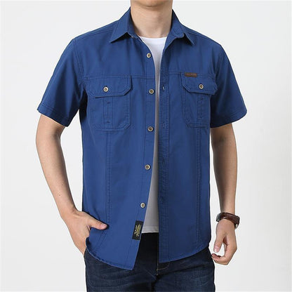 Limited Offer! ✨Men's Casual Cotton Short-sleeved Shirt👔Comfortable & Breathable!