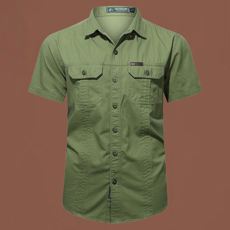 Limited Offer! ✨Men's Casual Cotton Short-sleeved Shirt👔Comfortable & Breathable!