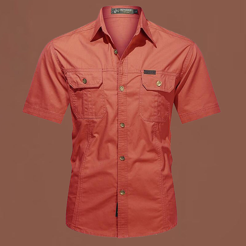Limited Offer! ✨Men's Casual Cotton Short-sleeved Shirt👔Comfortable & Breathable!