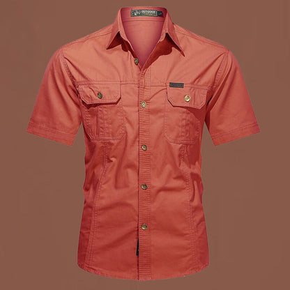 Limited Offer! ✨Men's Casual Cotton Short-sleeved Shirt👔Comfortable & Breathable!