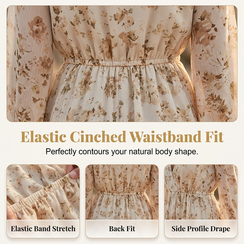 Women's Floral V-Neck High-Low Dress