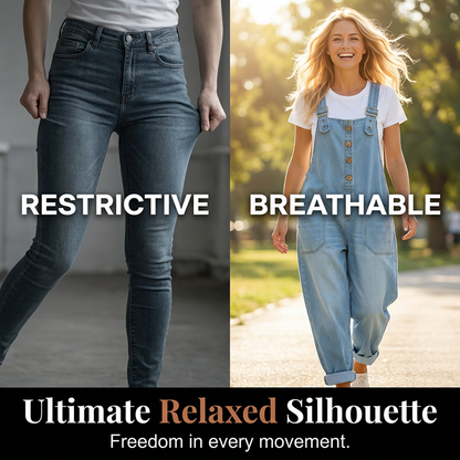 Women's Casual Baggy Denim Overalls with Pockets
