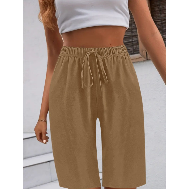 Women's Casual Solid-Color Loose-Fitting Shorts