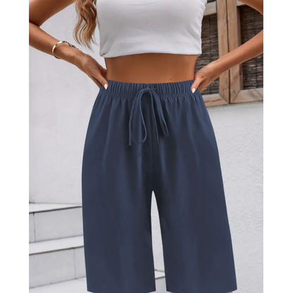 Women's Casual Solid-Color Loose-Fitting Shorts