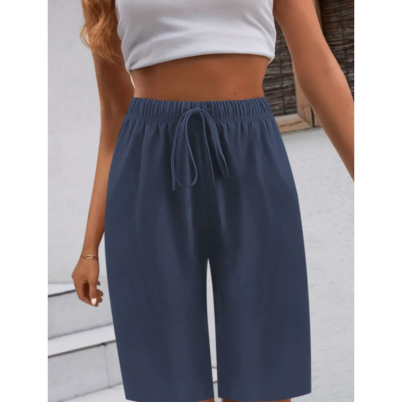 Women's Casual Solid-Color Loose-Fitting Shorts