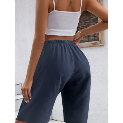 Women's Casual Solid-Color Loose-Fitting Shorts