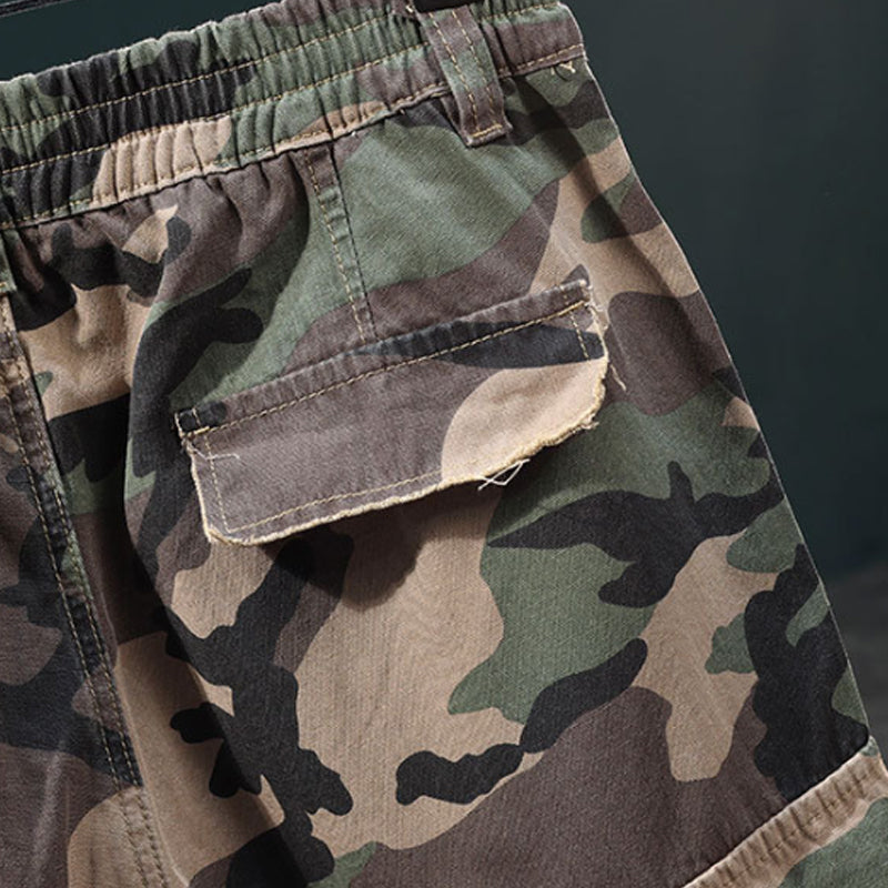📢📢30% OFF !! ⏰Men's Studded Camo Cargo Shorts