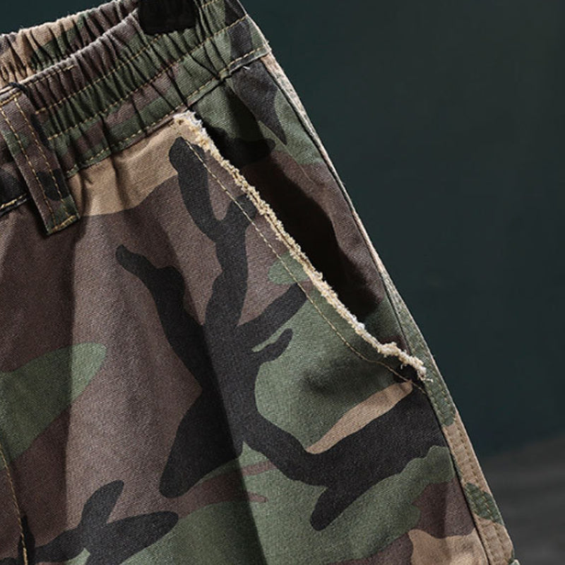 📢📢30% OFF !! ⏰Men's Studded Camo Cargo Shorts