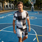 😎Modern Abstract Set ✨Men's Abstract Print T-Shirt & Shorts Set