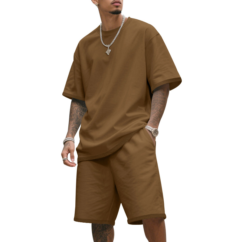 Men's Casual Two-Piece T-Shirt and Shorts Set
