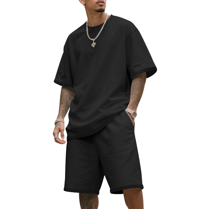 Men's Casual Two-Piece T-Shirt and Shorts Set