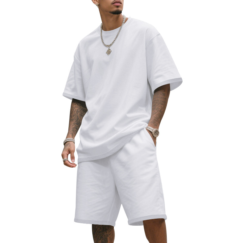 Men's Casual Two-Piece T-Shirt and Shorts Set