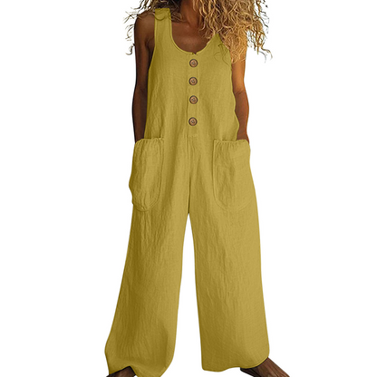 🌿Women's Sleeveless Wide-Leg Jumpsuit with Pockets– Chic, Comfy & Effortless