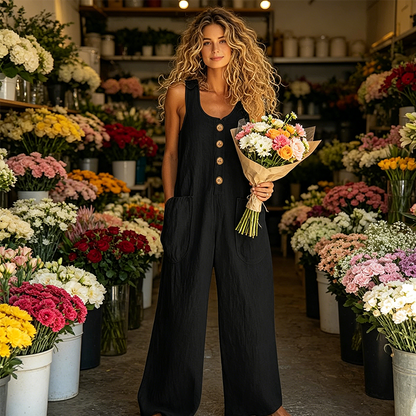 🌿Women's Sleeveless Wide-Leg Jumpsuit with Pockets– Chic, Comfy & Effortless