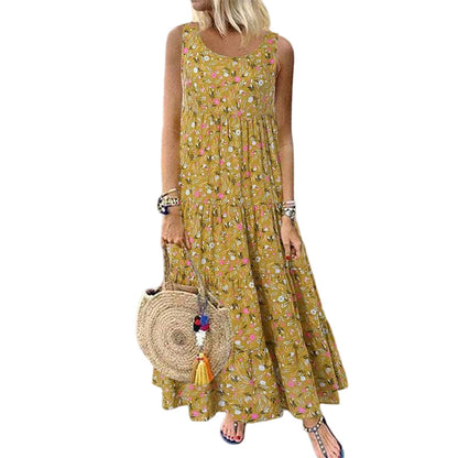 Floral Sleeveless Maxi Dress